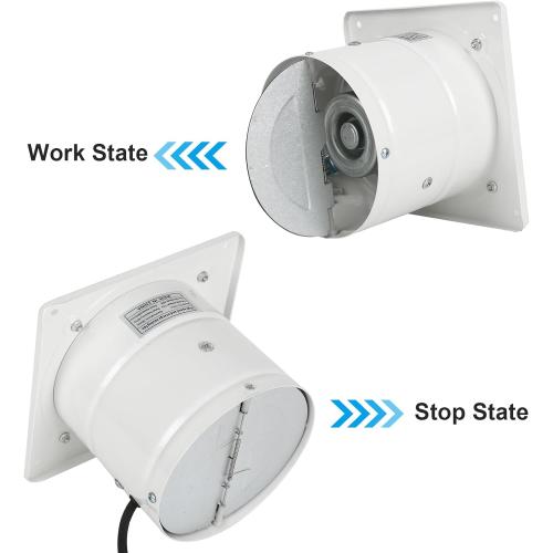 14 Inch Exhaust Fan with Plug, 2647CFM Through-the-Wall Ventilation Fan with Light Weight Pure Copper Motor, for Laundry Room, Toilets, Garage, and Shopping Mall, 110V (14 inch, white)