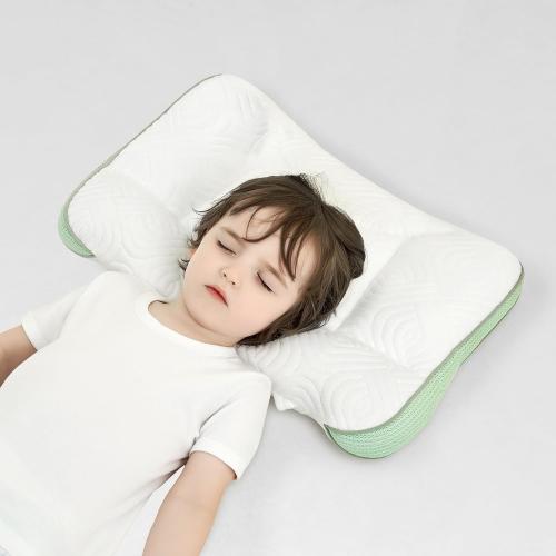 Toddler Pillow 2-6 Year Old,PP Cotton Kids Pillow for Sleeping,Partially Filled PE Hose,Supports Cervical Vertebrae,Kids Pillow for Side Sleeper, Sleeping on The Back, Traveling (Green)