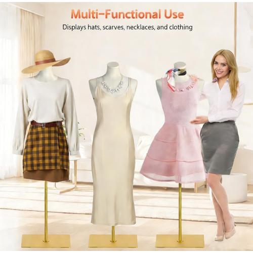Female Mannequin Torso Sewing: Female Dress Form for Sewing and Clothing Display - Pinnable Mannequin with Support Metal Base Stand