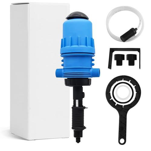 0.4%~4% Adjustable Fertilizer Injector for Drip Irrigation, Automatic Chemical Liquid Dosing Pump, 2.2~13 Gallons/H Flow Rate, Drip Irrigation Fertilizer Injector for Livestock Industry Garden