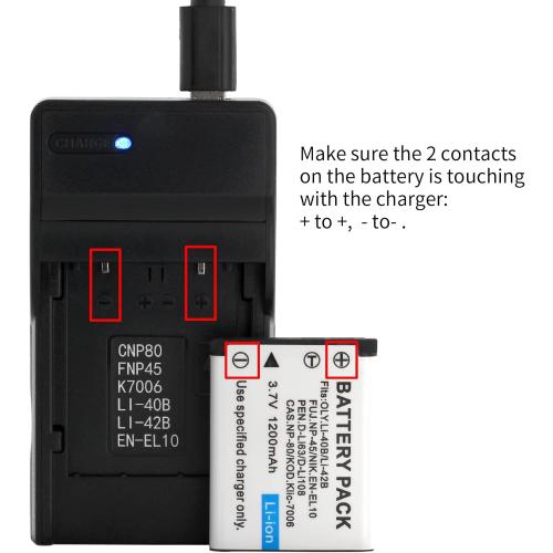 Norifon NP-45 USB Charger for Fujifilm FinePix JX250, JX400, J38, J10, J20, JX520, JX580, JX300, JX680, JX370, JV200, JV100, JZ250, JZ100, JZ300, T550, T200, T350, T310, XP60 Camera and More