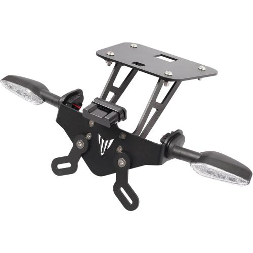 Tail Tidy Kit for MT03/R3 2014-2025 MT25/R25 2014-2024 Fender Eliminator Kit equipped License Plate Holder, License Plate Light, PLUG&PLAY clear lens Turn Signal Lights