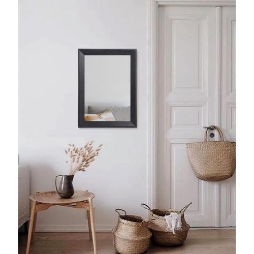AAZZKANG Wall Mirror Black Wood Framed Rectangle Mirrors for Wall 16x12