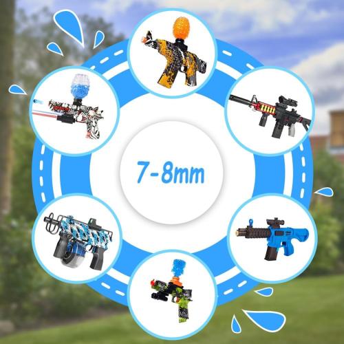 Gel Balls Blaster Ammo Refill (7-8 mm, 3 Pack, 90000 Pieces), Splat Orby Accessories Made of Non-Toxic Eco Friendly Compatible with Electric Gel Ball Blaster Gun,for Ages 14