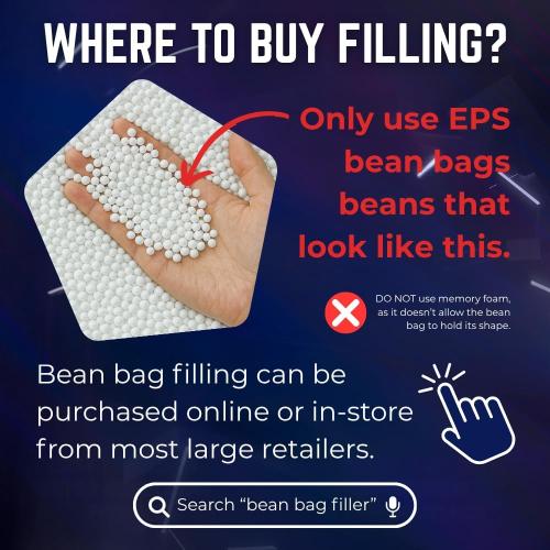 New only open for inspection Throne Boss Gaming Bean Bag Chair for Kids with High Back – Floor Gaming Chair, Easy to Clean Oxford 420D Fabric, Large Side Pockets, Headphone Hanger – Cover ONLY Add 200 Liters Beans (Blue)