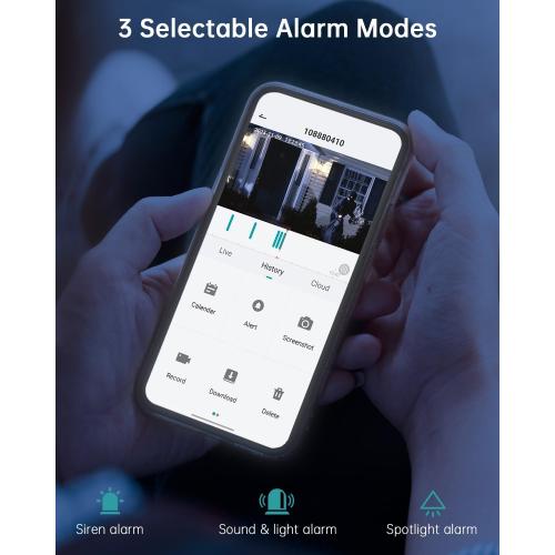 ZUMIMALL Solar Security Cameras Wireless Outdoor, 360° View Outdoor Camera Wireless Solar Powered,2.4G WiFi，2K/3MP Color Night Vision,2-Way Talk, PIR Motion Alert, Cloud Storage, Work with Alexa