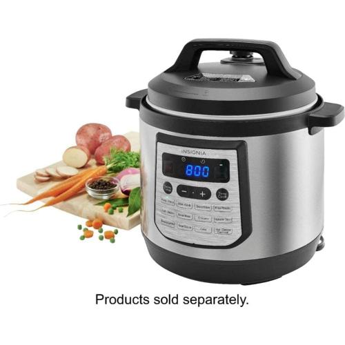 Insignia- 8-Quart Multi-Function Pressure Cooker - Stainless Steel