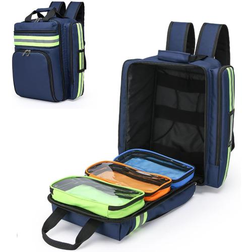 Medical Bag Backpack Empty First Aid Backpack Emergency Empty,Medicine Bag Empty，Medical Bag Organizer，Emergency Medical Backpack,First Aid Backpack, Medicine Mag for Traveling Nurses(Bag Only)