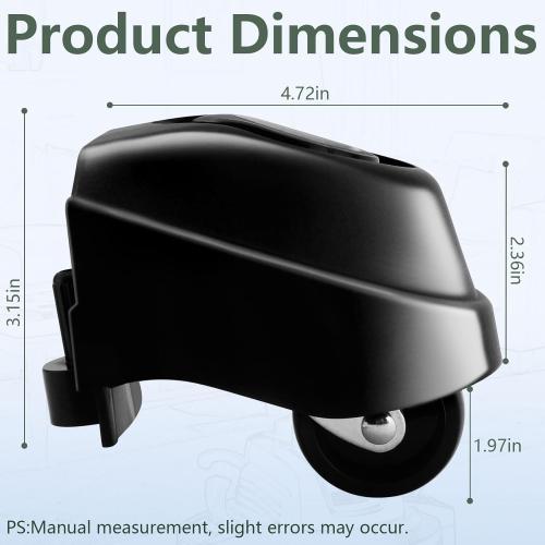 12388 Foot Caster & 12293 Caster Wheel Kit Compatible with Ridgid 6 & 16 Gal Wet/Dry Vacuum, Vacuum Casters Wheel Plate-Casters (1Pack)