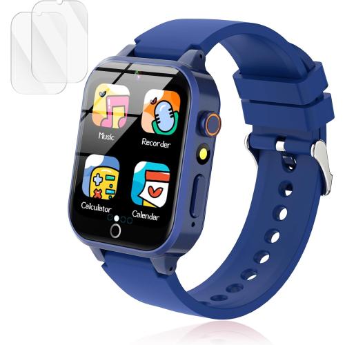 Luyiilo Smart Watch for Kids, with 26 Puzzle Games, Touch Screen, HD Camera, Alarm Clock, Toys for Ages 4-12 Years Old.Birthday Gift for Boys Girls (Blue)