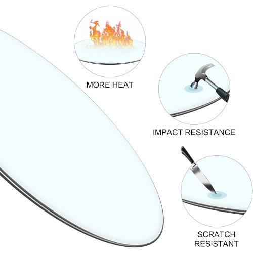 36 Tempered Glass Table Top Round Transparent Table Surface 1/4'' Thick Pencil Polished Edge Multipurpose for Dining, Coffee, Restaurant and End Table (36 inch)