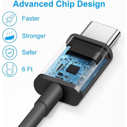 iPhone 17 16 15 Charger Fast Charging 6FT - 20W USB C Charger Block