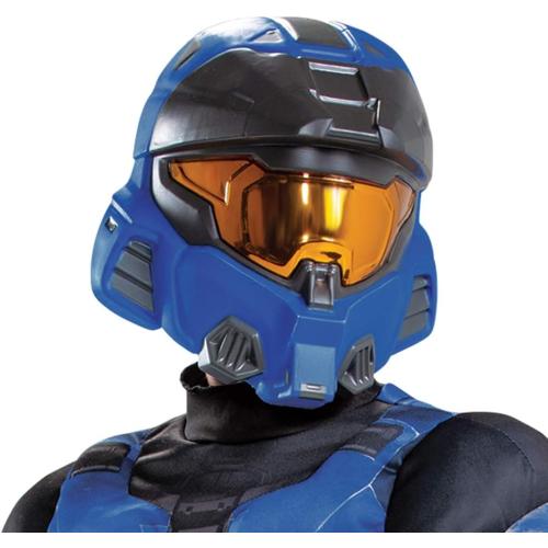 Size L/XL...Halo Spartan Costume, Official Halo Blue Full Spartan Armor Muscle Jumpsuit and Mask