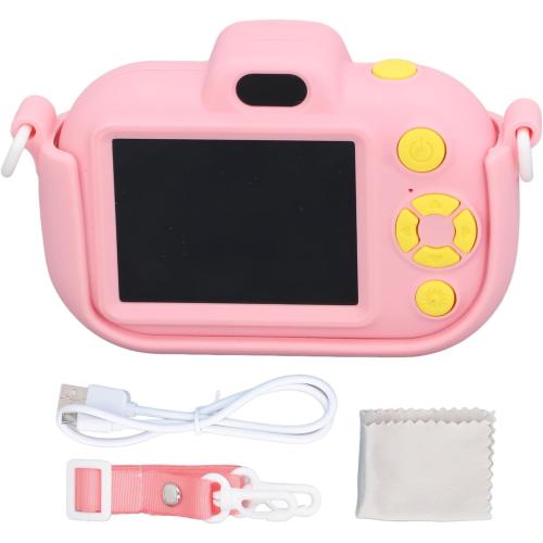 2.7K 36MP Kids Camera, Digital Camera for Children, High Definition, Fun Photography, Environmental Material, Best Boys and Girls (Pinkish)