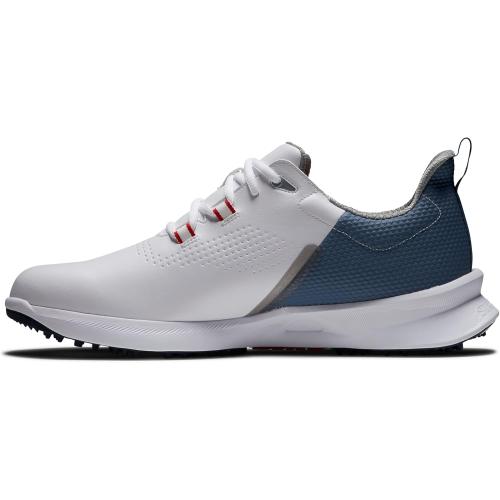 FootJoy, White with Gray and Red patterns, Men's 11 FJ Fuel Golf Shoe