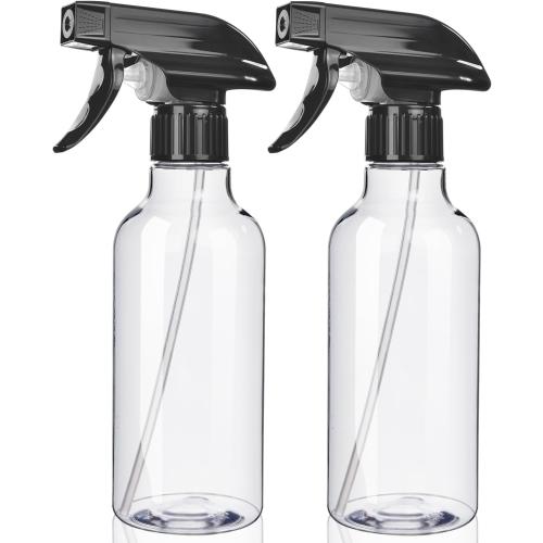 Uineko Empty Spray Bottles, Mist & Stream, Heavy Duty Sprayer, 2-Pack 10 Oz