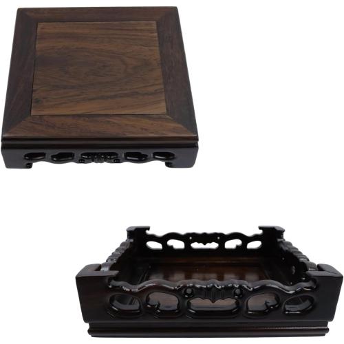 Ebony Wood Display Pedestal, 5.5 Inches Width, 1.57 Inches Height