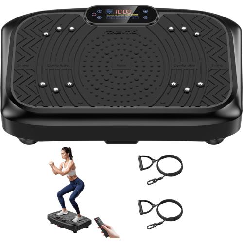 Vibration Plate Exercise Machine 450 Lbs Capacity, 199 Speeds Workout Vibrating Plate for Lymphatic Drainage Weight Loss, Full Body Shake Platform Machines for Women Men