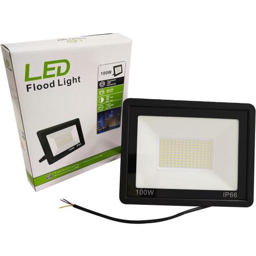 Outdoor LED Flood Light, 10W 20W 30W 50W 100W Security Light IP66 Waterproof, 6000K for Warehouse, Parking Lot, Backyard, Facade Lighting