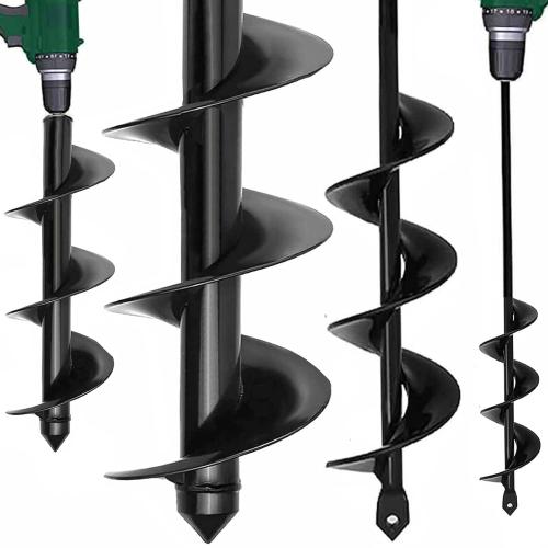TCBWFY Garden Auger Drill Bit for Planting 1.6x16.5and 3.5x16,Heavy Duty Bulb Planter Tool for Digging Holes,Compatible with 3/8 Hex Drive Drill