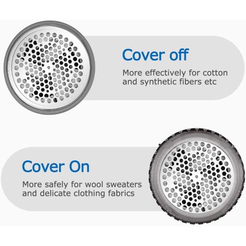BEAUTURAL Fabric Shaver and Lint Remover, Sweater Defuzzer with 2-Speeds, 2 Replaceable Stainless Steel Blades, Battery Operated, Remove Clothes Fuzz, Lint Balls, Pills, Bobbles Gray
