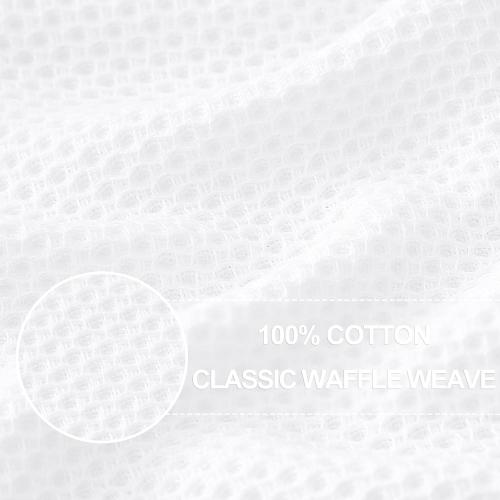 Pack of 8 Size 12x12 Color White Homaxy 100% Cotton Waffle Weave Kitchen Dish Cloths, Ultra Soft Absorbent Quick Drying Dish Towels, 12 x 12 Inches, 8-Pack, White