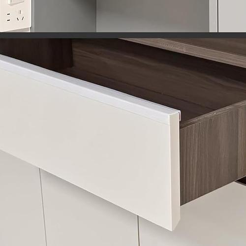 16.4 Ft Cabinet Edge Protectors with Nano Tape, Clear Cuttable Cabinet Door Protector Slip-On Rubber Kitchen Drawer Guard to Prevent Wear, Chipping, Suitable for Thickness Less Than 3/4 Inch