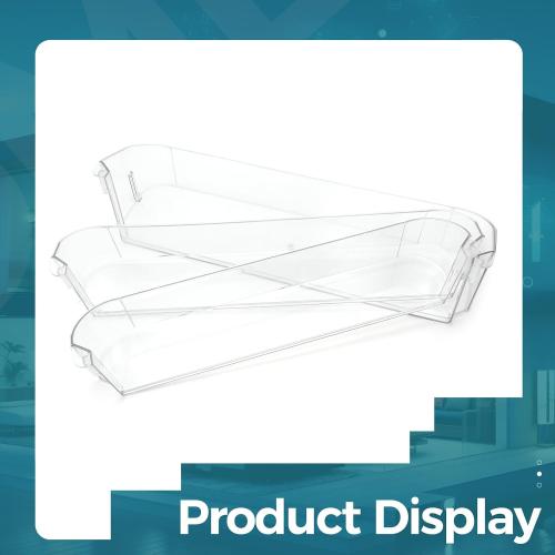29325760166 RV Refrigerator Door Shelf Kit, for Dometic Refrigerator Freezer Upper Bottom Plastic Door Shelf,Transparent