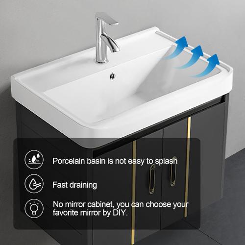 Grey and Gold wall-Mounted Compact 20-inch Bathroom mini Vanity Table,Designed specifically for Small Bathroom washbasins in Tight Spaces