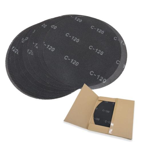 HUAALIUCHE 17 Sanding Screen Discs - Mesh Floor Sanding Screen - Black Silicon Carbide - for Wood Floors (10 Pack, 120 Grit)