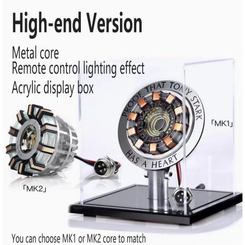 YounggDiy DIY Arc Reactor Model Toys, 1/1 Scale MK2 Arc Reactor Tech Desk Ornament Gift for Teen Adult (KIT Version/MK2 High-end Version)