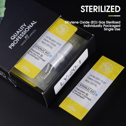 Dragonhawk Tattoo Cartridges Needles for Studio Artists, Disposable Standard Tattoo Needles Kit by Dragonhawklabs, 50Pcs Mixed Sizes 1007RM, 1009RM, 1001RL, 1003RL, 1005RL
