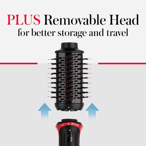 REVLON One Step Volumizer PLUS Hair Dryer and Styler - More Volume, Less Damage, and More Styling Control for Easy and Fast Salon-Style Blowouts, Plus Travel Friendly (Black)