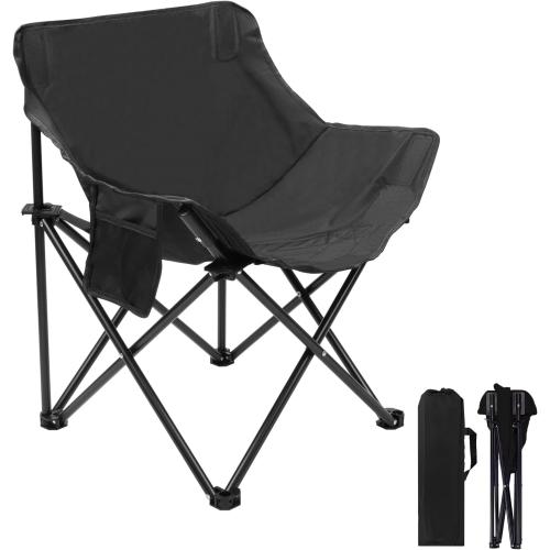 Portable Folding Chair for Sauna, Fast Folding Chair with Carry Bag and Side Pocket Chairs for Adults, Carry Chair for Camping, Tailgates, Beach, and Sports