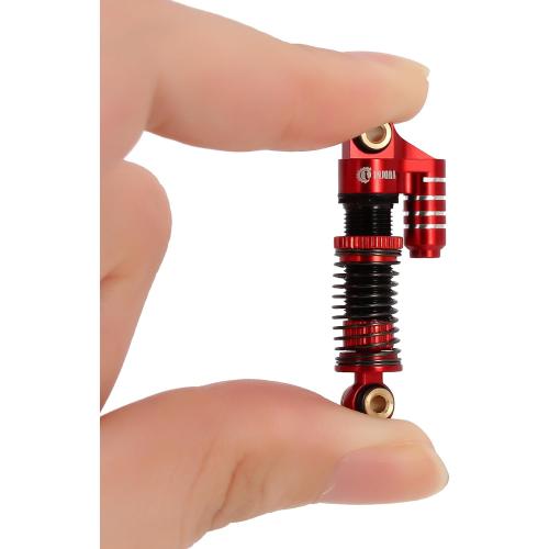 INJORA 45mm Shocks Aluminum Threaded Absorber Oil Damper for FMS FCX24 1/24 RC Crawler Upgrade（Red）