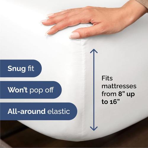 King Size 4 Piece Sheet Set - Comfy Breathable & Cooling Sheets - White