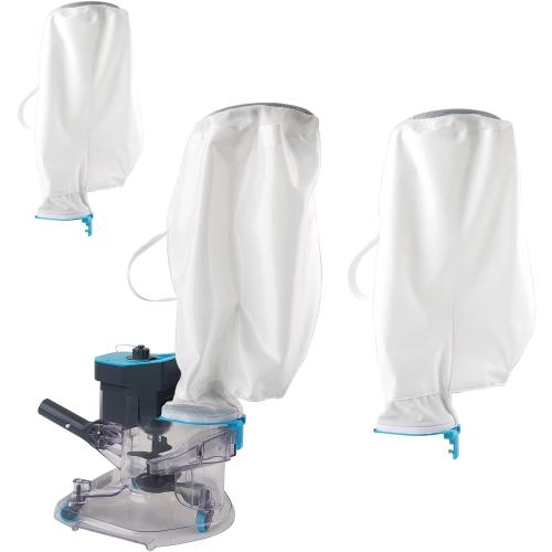 Pool Vacuum with Dual Filter Bags Bundle, PoolCent Heavy-Duty Cordless Leaf Eater with 50 Microns Premium Mesh Bag