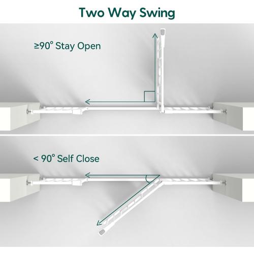 Babelio Auto Close Baby Gate with Cat Door,29-43 Metal Gate for Doorway,Stairs, House,Easy Walk Thru with Pet Door,Includes 4 Wall Cups and 3 Extension Pieces,White