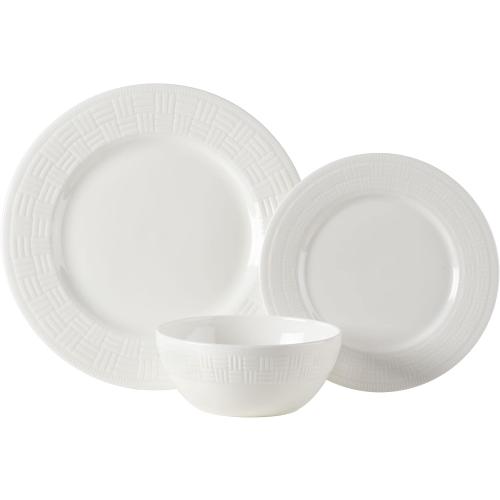 Mikasa Ashlyn Vegan Bone China Chip Resistant 12 Piece Dinnerware Set, Service for 4‼️light dirt‼️