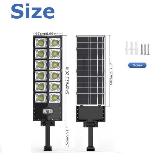 [Ultra-Bright Solar Light] 1/2/4pcs 192/504 LED Solar Street Light - Wide Angle Motion Sensor, Remote Control, Dusk to Dawn, Energy-Efficient, Adjustable for Commercial Area, Parking Lot, Yard
