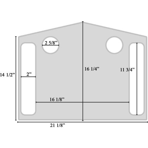 Support Plus Walker Tray Table - Mobility Table for Walker With Non-Slip Mat, Accessories, and Cup Holder (21x16) - Gray