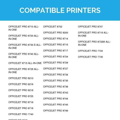 LD Products Compatible Replacements for HP 952XL Ink Cartridges 952 XL High Yield (Black) for use in for OfficeJet: 7740, 8702, 8715 and OfficeJet Pro: 7740, 8210, 8216, 8218, 8710, 8714, 8716, 8717