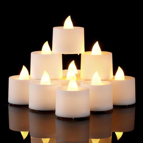 Amagic 12/24/50/100/150Pack LED Votive Candles Battery Operated, Warm White