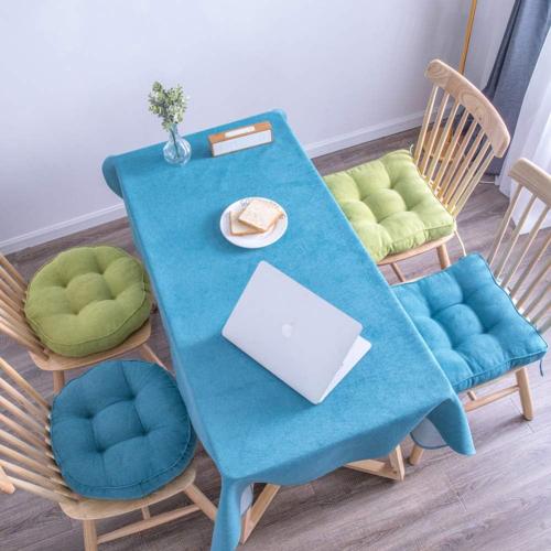 Soft Round Chair Pad Non Slip Padded Chiar Cushion Soft and Comfortable Seat Cushions for Kitchen Dining Office Chairs (Green R,16x16)