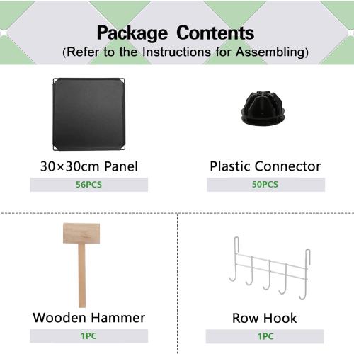 C&AHOME Cube Storage Organizer, 16-Cube Shelves Units, Plastic Storage Cubes, DIY Closet Organizer, Modular Closet Storage Shelves Ideal for Home, Bedroom, 48.4 L × 12.4 W × 48.4 H Black SUM3016H