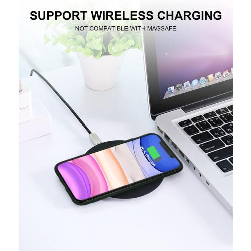 Green -Silicone Card Case Compatible with iPhone 11 6.1 inch, Shock-Absorbing Protective Case with Card Holder, Soft Slim Wallet Case Compatible with iPhone 11 case-Deep Green