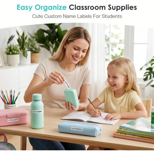 Phomemo Label Maker, D30 Bluetooth Mini Label Maker Machine with Tape, Small Label Makers, Multiple Templates Fonts Icon Portable Label Printer for Kids School Classroom Teacher Supplies, Home Office