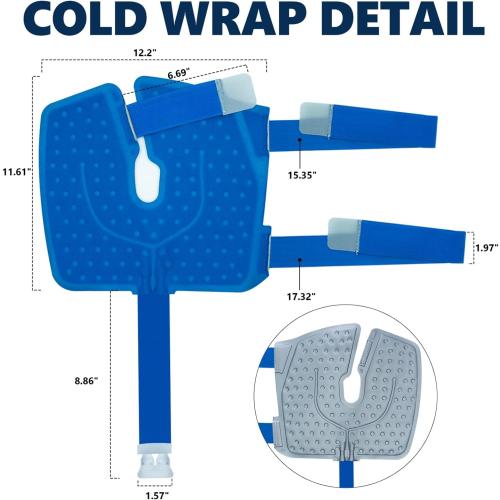 Cold Therapy System Ice Machine System for ACL Knee Surgery Recovery - Quiet Pump, Flexible Kit, Portable, Knee Ice Machine, Ideal for Sports Injuries, Pains, Strain & Stiffness, Sprain