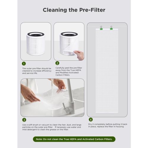 GoveeLife Air Purifiers for Home, Smart Air Purifier for Large Rooms with App & Alexa Control, Detachable Pre-filter, Covers up to 1162ft², Sleep Mode for Pet Hair, Pollen, Dust and Smoke