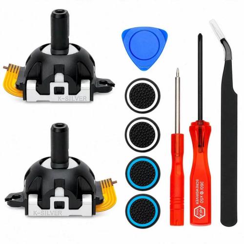2-Pack Joystick Replacement Kit for PlayStation Portal PS Portal Console/PS5 VR2,Analog Thumb Stick Repair Hall Effect Joystick for PS5 Portal/PSVR2 Controller(Left and Right Joystick)